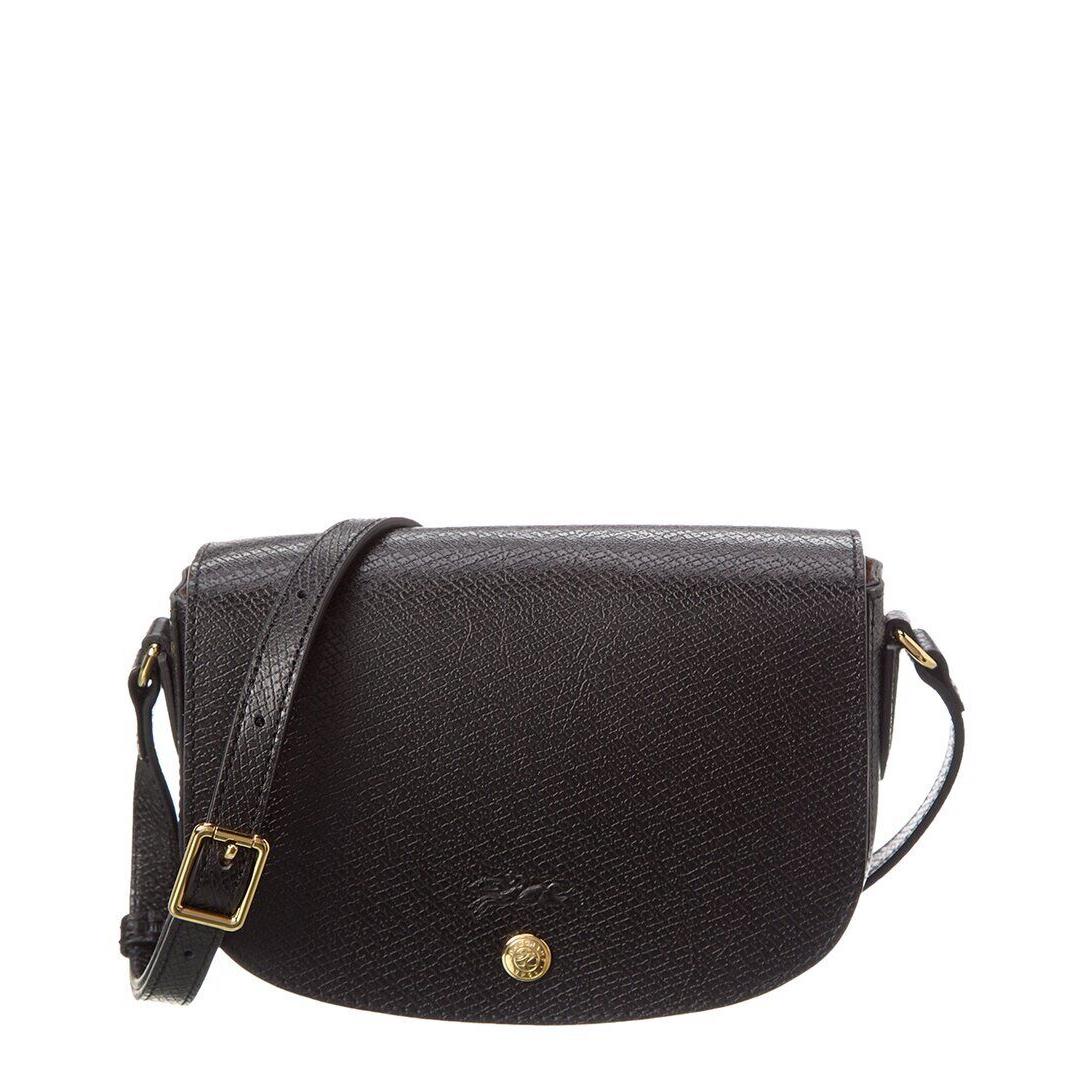 Longchamp Pure Small Leather Crossbody Women`s Black