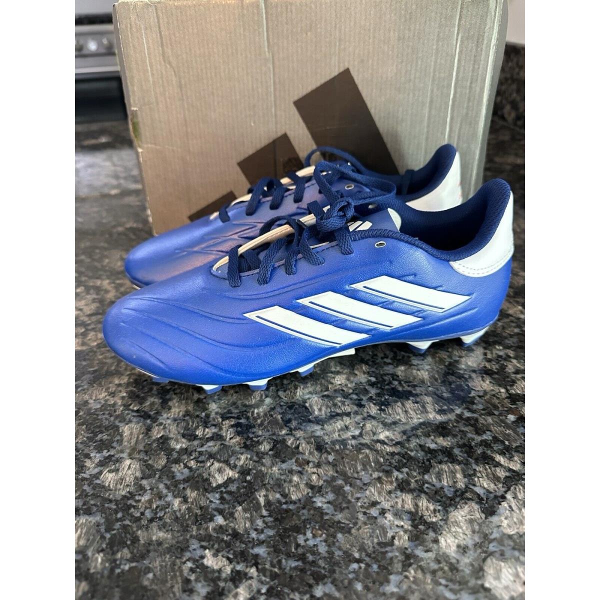 Adidas Copa Pure 2.4 FG Blue Leather Soccer Cleats IE4906 Size 6.5 Men 7.5 Lady