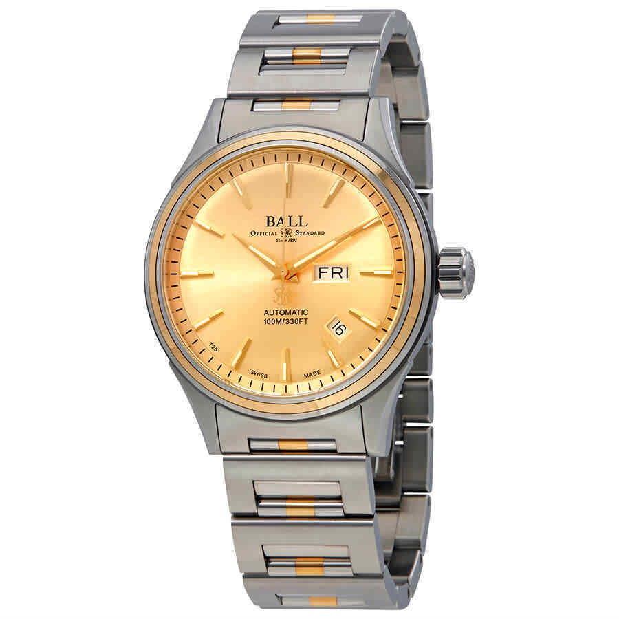 Ball Fireman Automaticstainless Steel with 18kt Yellow Gold Men`s Watch