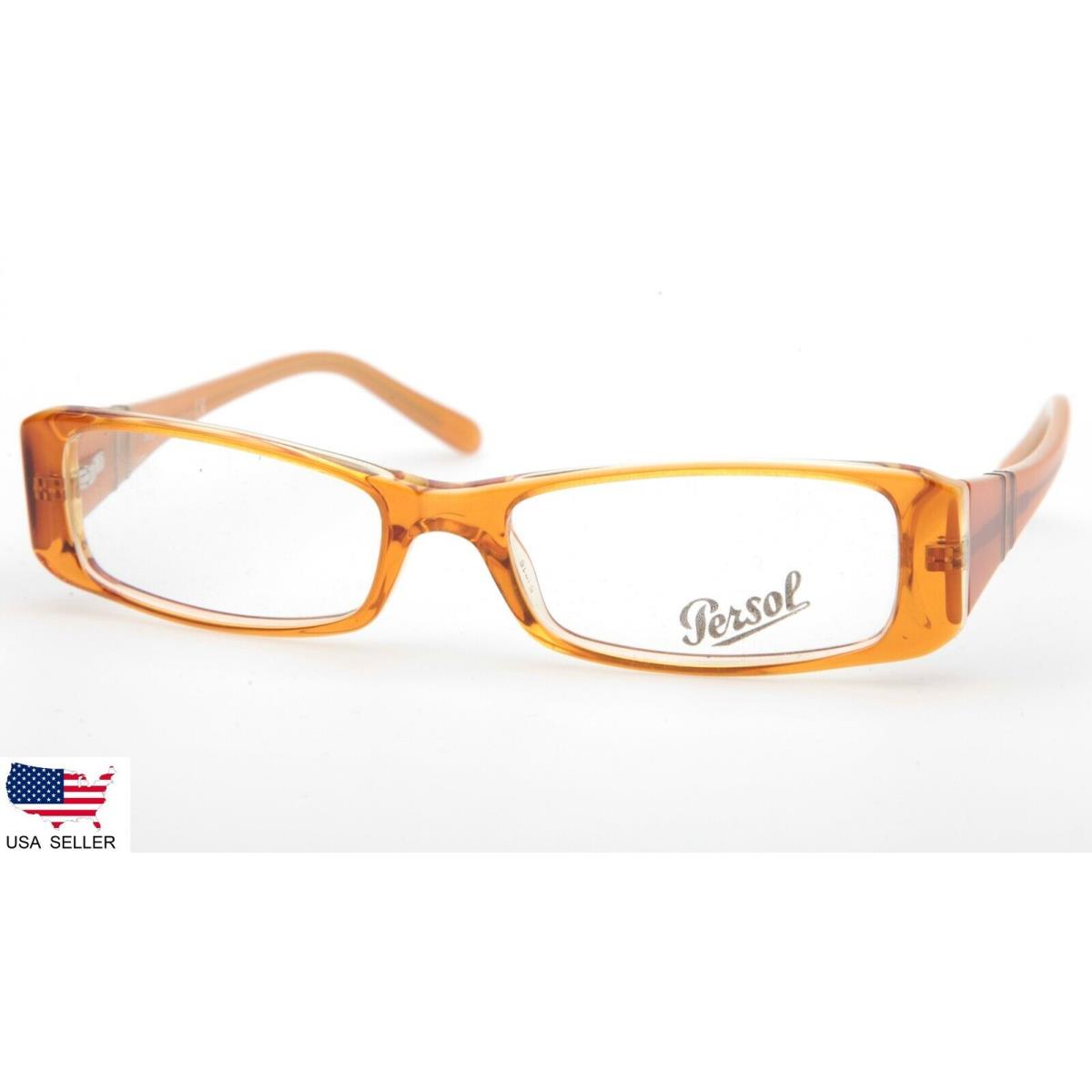 Persol 2824-V 746 Amber Transparent Eyeglasses Frame PO824V 51-16-135 Italy