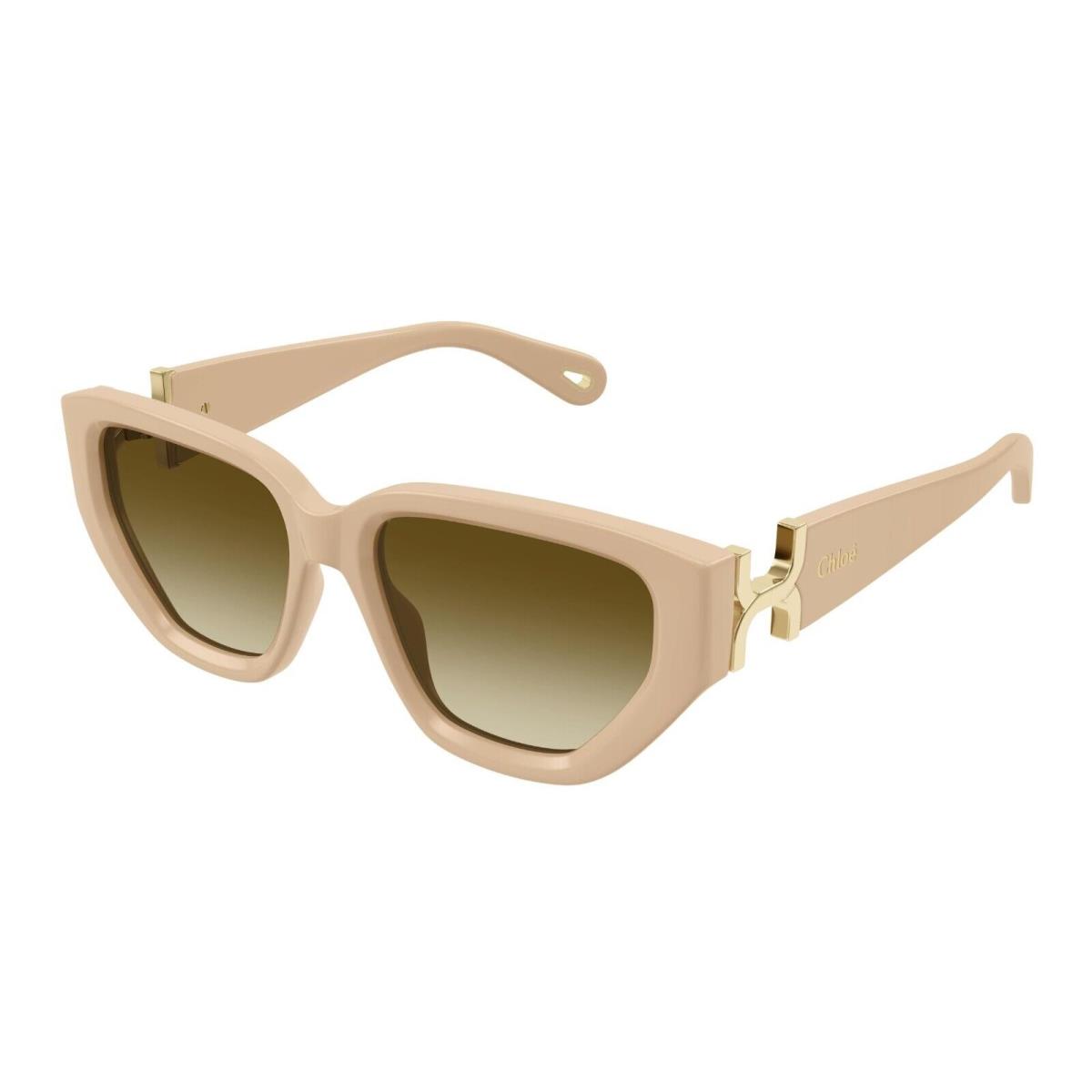 Chlo CH0235S Ivory with Gold/brown Shaded 004 Sunglasses by Chloé