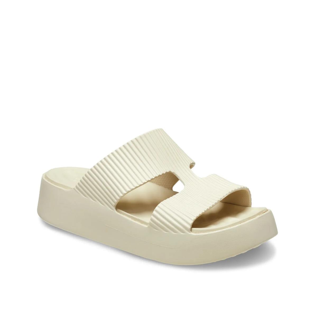 Woman`s Sandals Crocs Getaway Groove Platform Sandal Off White