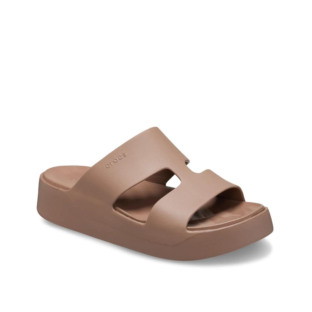 Woman`s Sandals Crocs Getaway H Dark Brown