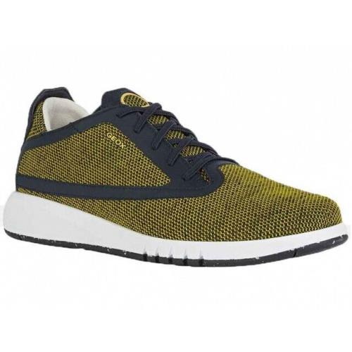 Geox Aerantis - Size 12 M - Men`s Casual Shoe - Navy/yellow