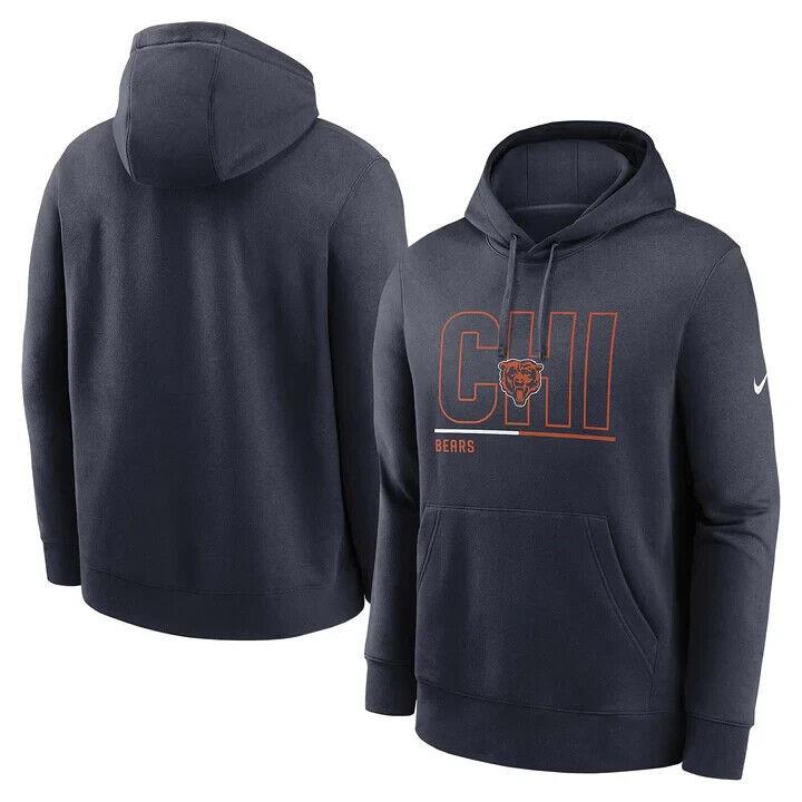 Nike Chicago Bears Men`s City Club Pullover Hoodie - S A204