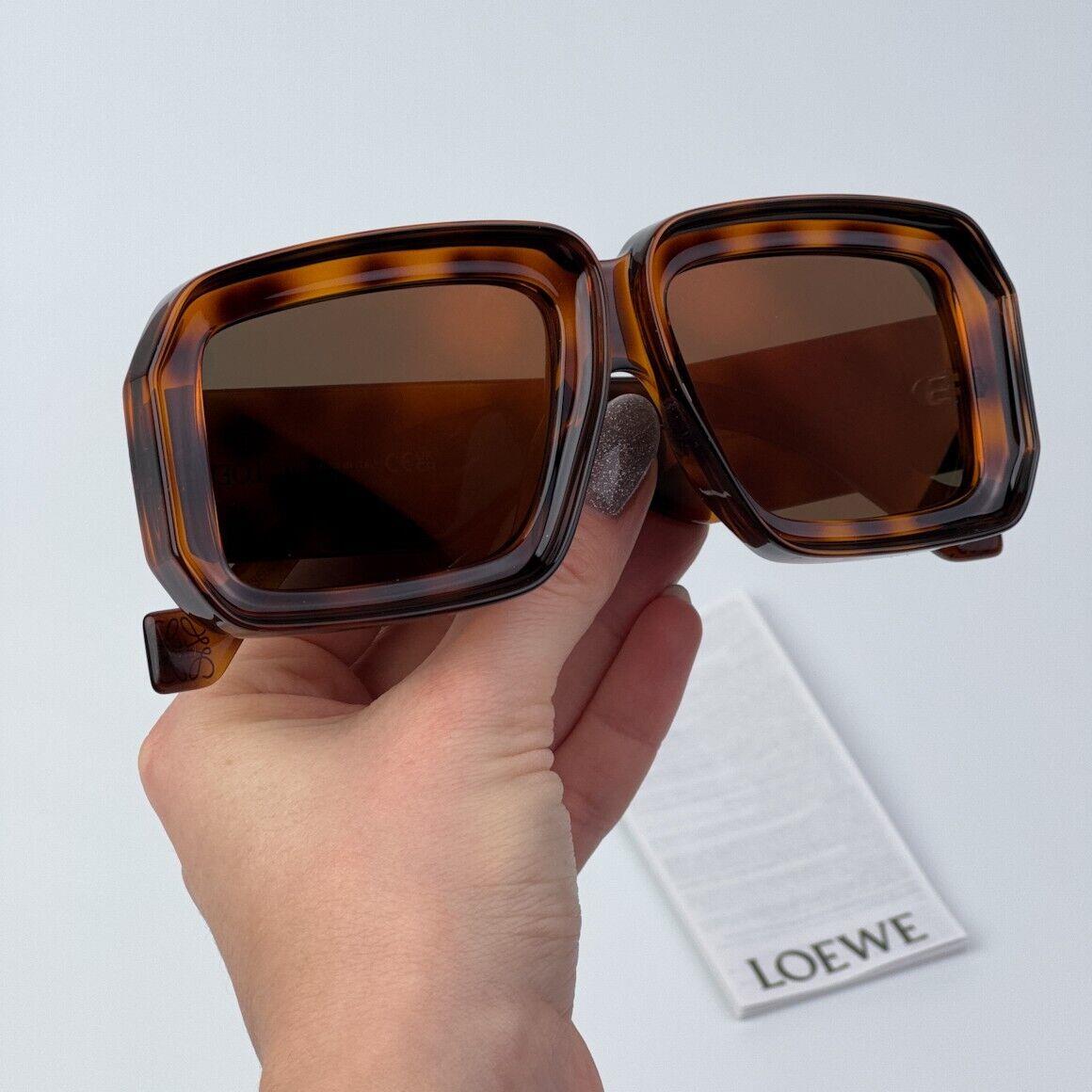 Loewe LW40064U Signature 52G Havana Brown Mirror Mask Unisex Sunglasses