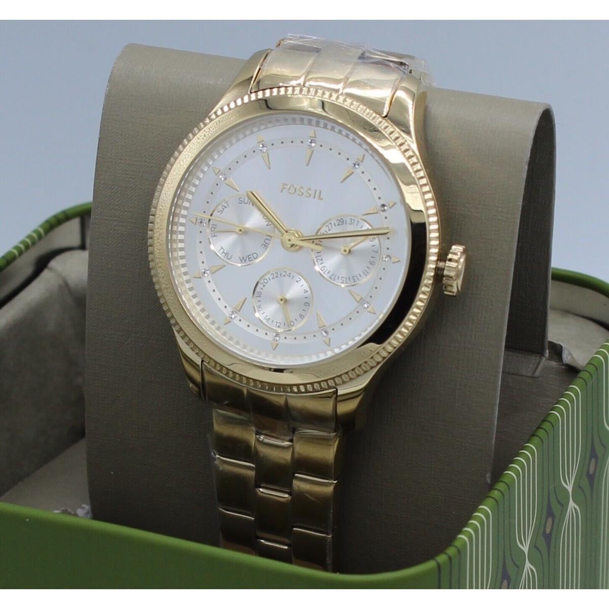 Fossil Brynn Multifunction Crystals Gold Silver Women BQ3994 Watch