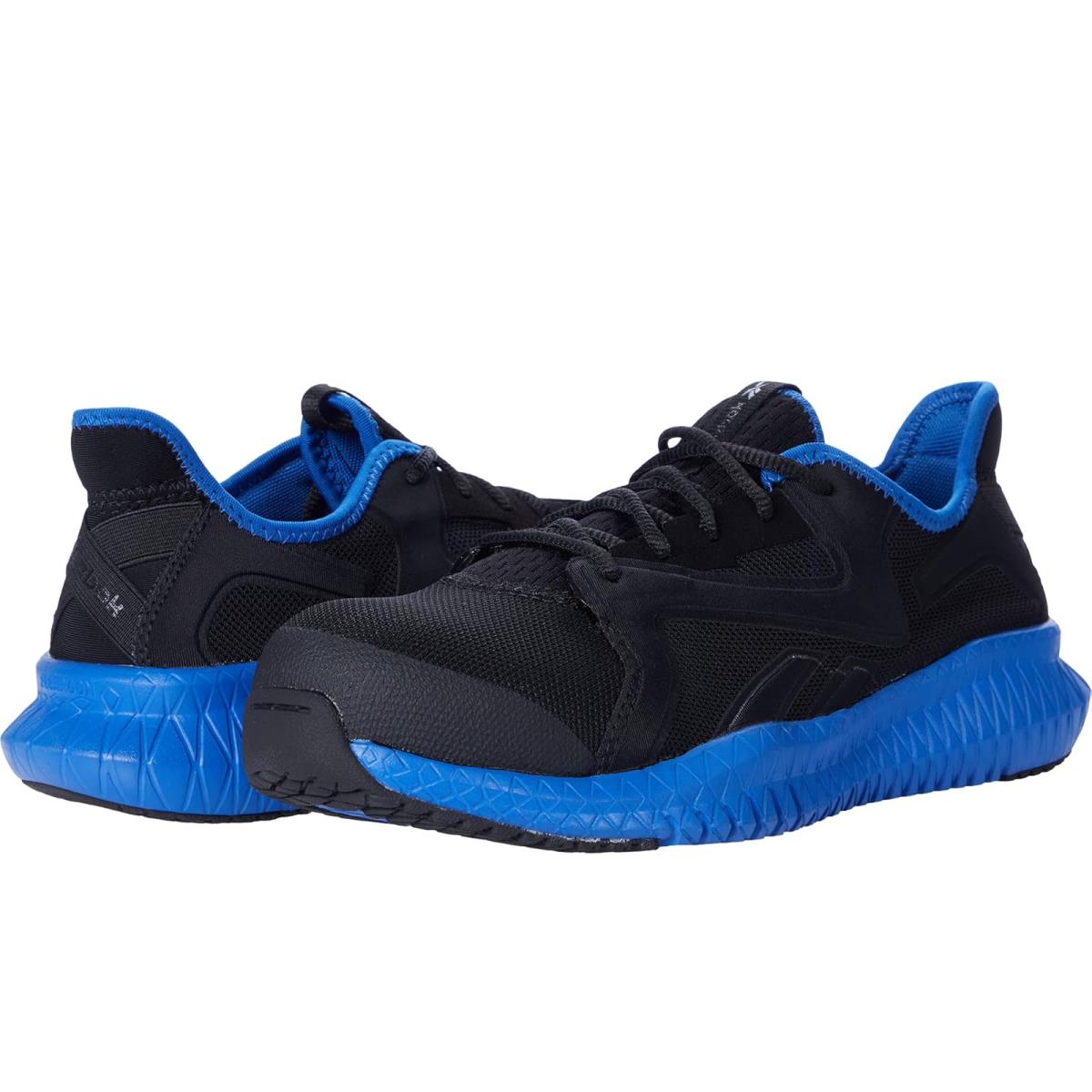 Man`s Sneakers Athletic Shoes Reebok Work Flexagon 3.0 Work EH Comp Toe - Black/Blue