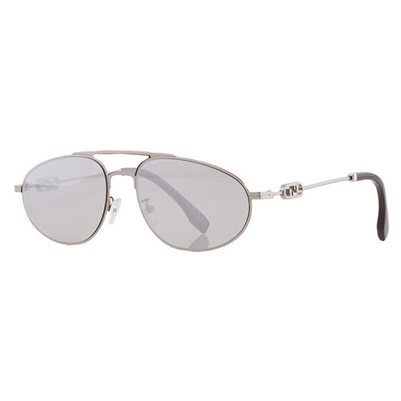 Fendi FE40072U 14C Light Ruthenium/silver Mirror Sunglasses 57mm DA