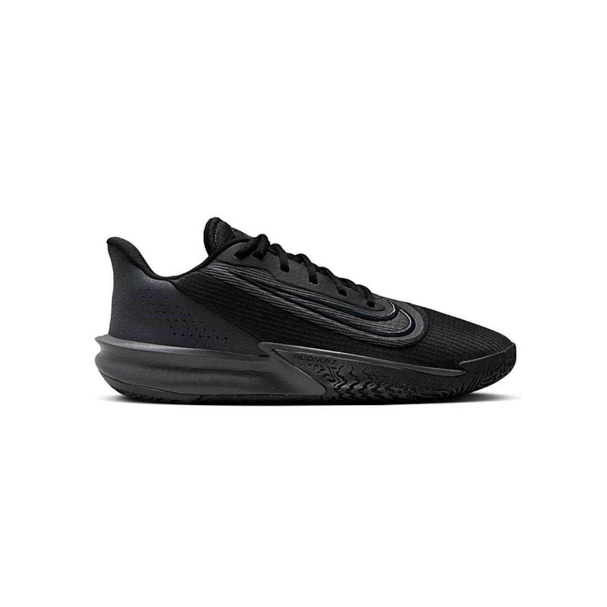 Nike Precision 7 Shadow Black Men`s Basketball Athletic Shoes Sneakers