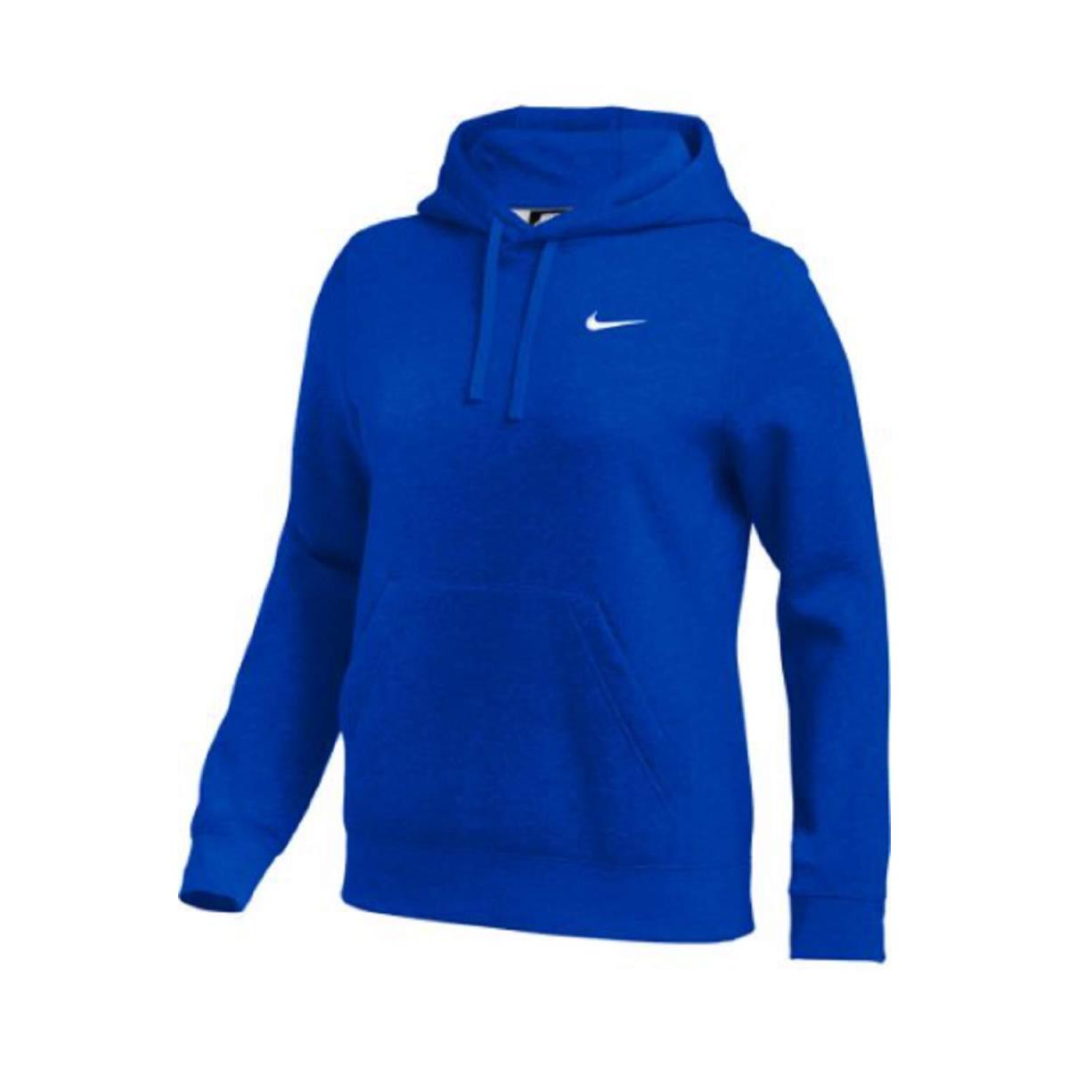 Nike Womens Pullover Fleece Hoodie Royal Large