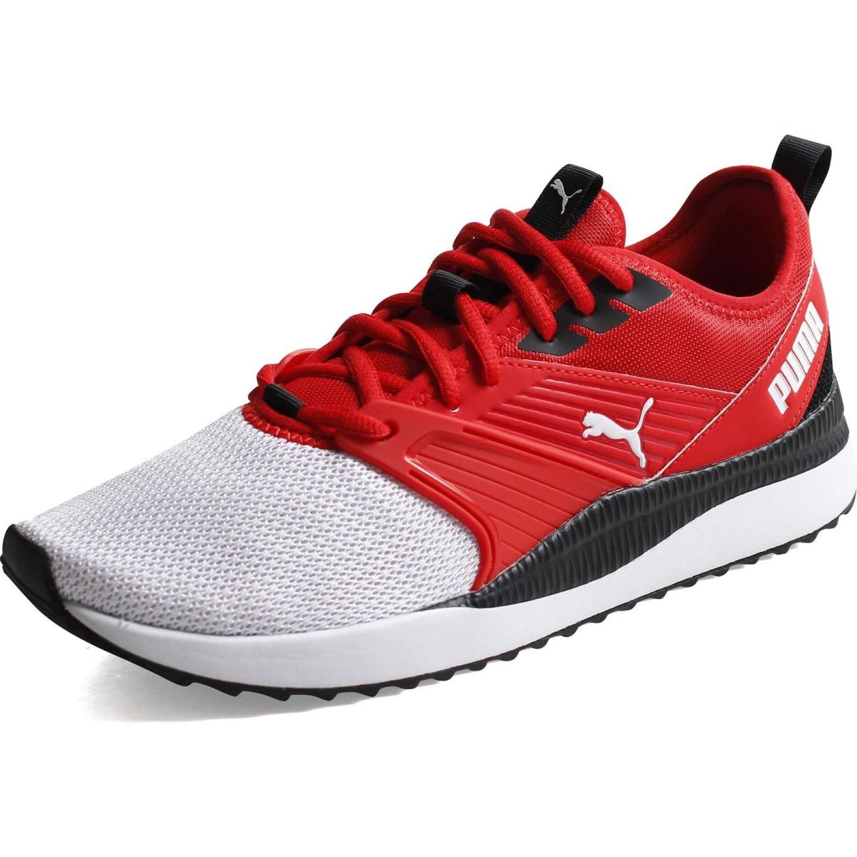 Puma - Mens Pacer Next Ffwd Sneakers Puma White/high Risk Red/hot Coral/puma - Puma White-high Risk Red-hot Coral-puma Black