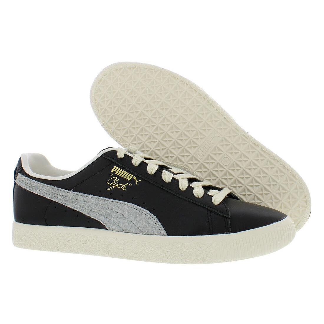 Puma Clyde Base Mens Shoes - Puma Black/Frosted Ivory/Puma Team Gold, Main: Black