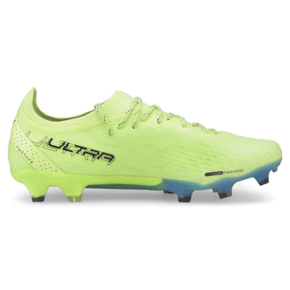 Puma Ultra Ultimate Firm Groundag Soccer Cleats Womens Yellow Sneakers Athletic