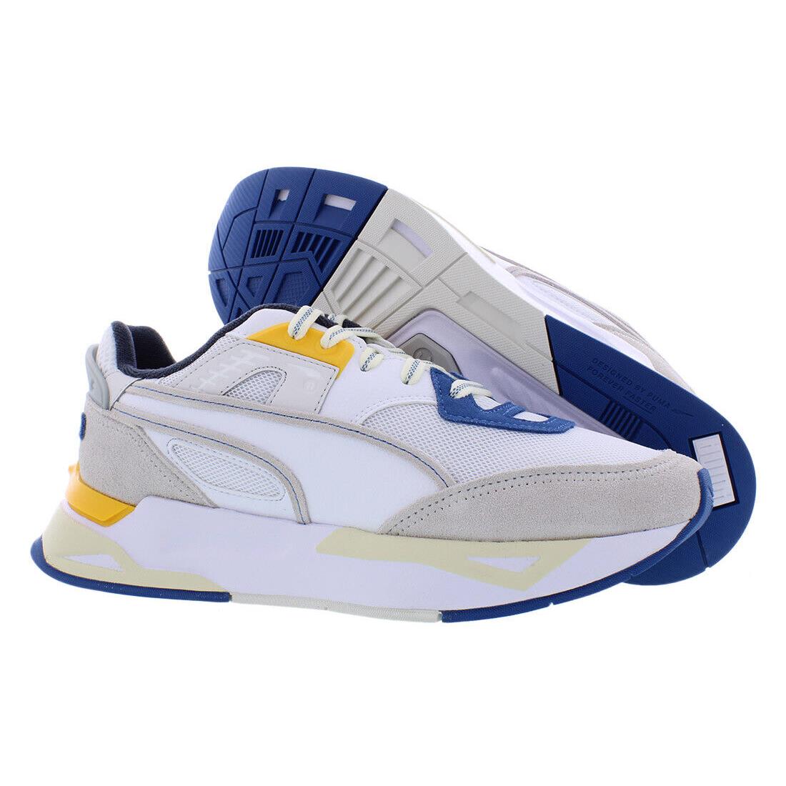 Puma Mirage Sport Cut Out Mens Shoes - White/Blue/Yellow, Main: White