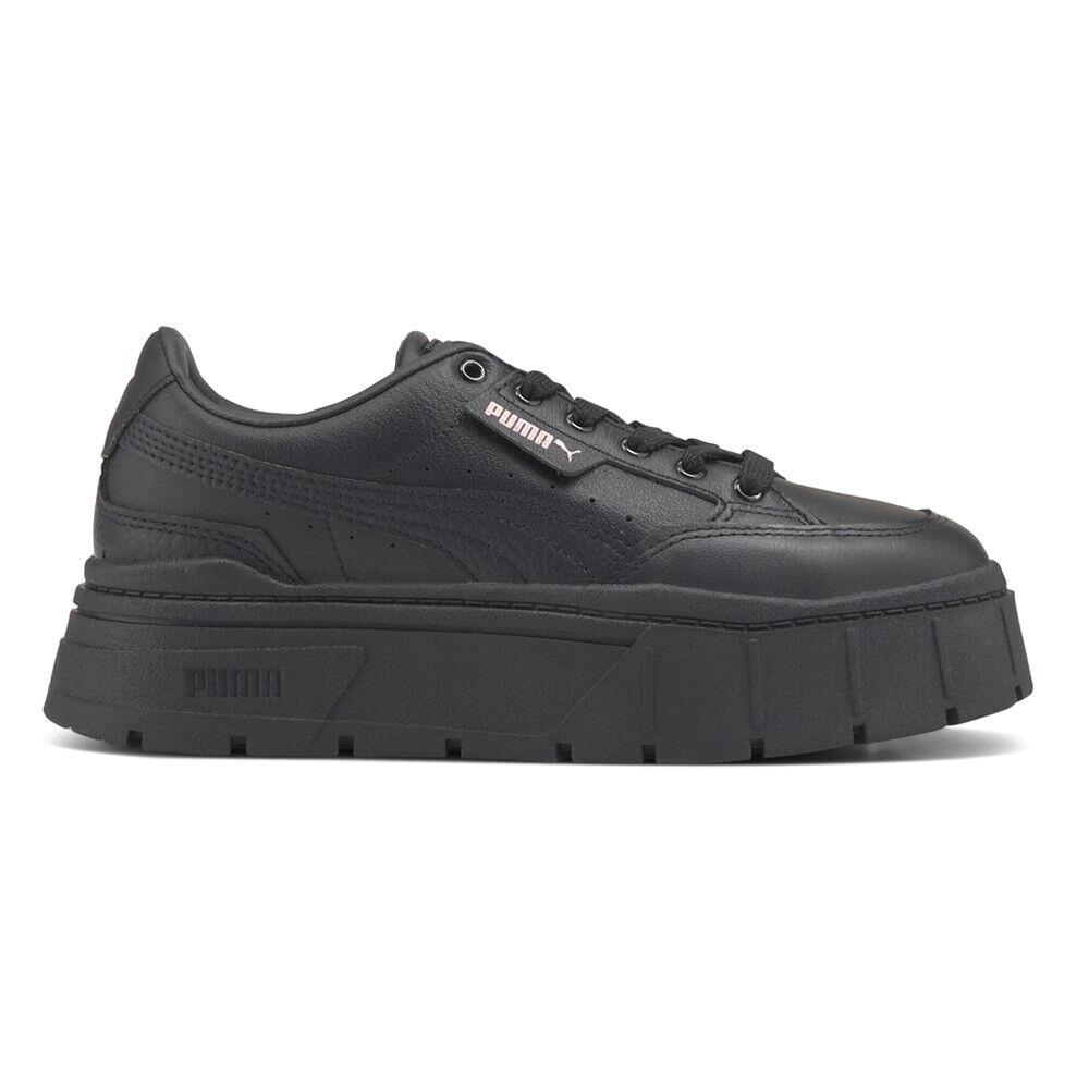 Puma Mayze Stack Platform Womens Black Sneakers Casual Shoes 38441202 - Black