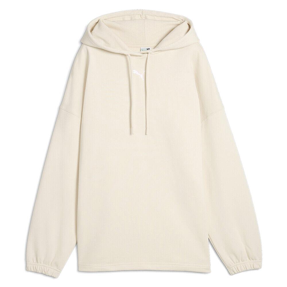 Puma Dare To Oversized Pullover Hoodie Womens Off White Casual Outerwear 6242968