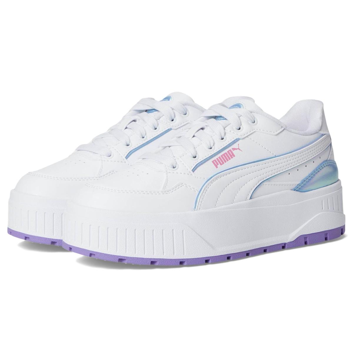 Children Unisex Sneakers Athletic Shoes Puma Kids Karmen II Idol Big Kid - PUMA White-Lavender Alert