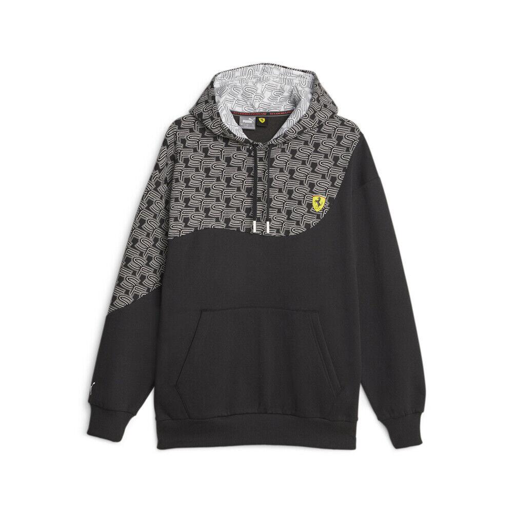 Puma Ferrari Race Logo Pullover Hoodie Mens Black Casual Outerwear 62092901