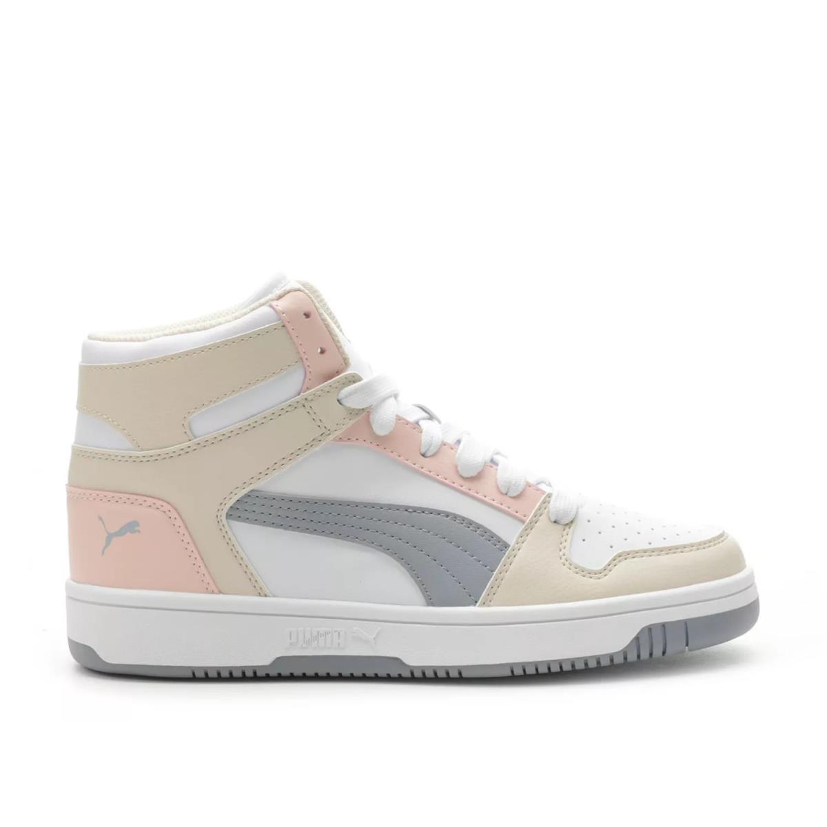 Woman`s Fashion Sneakers Puma Rebound Layup High - White/Multicolor