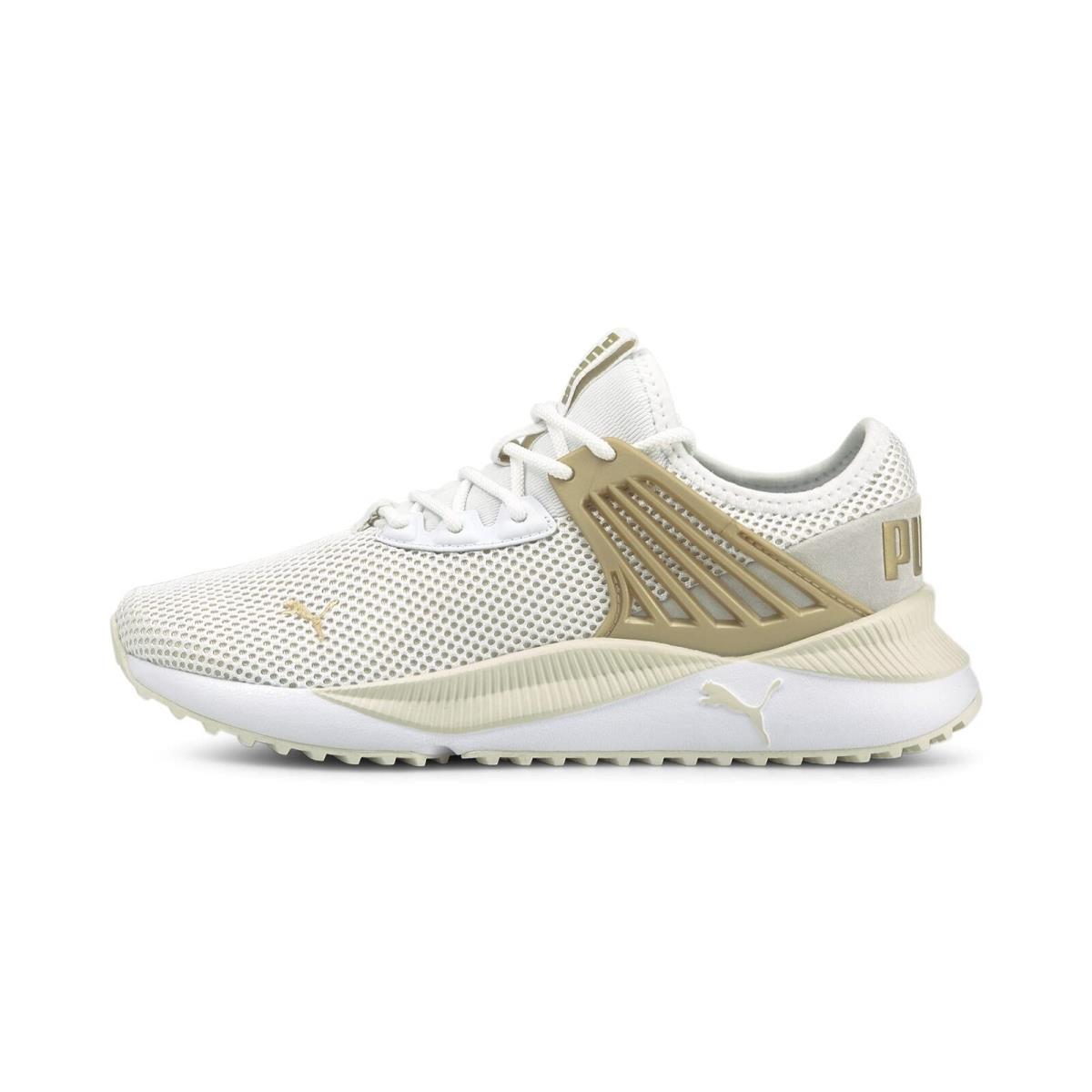 Puma - Womens Pacer Future Metallic Pop Shoes Ivory Glow/puma White/puma Team - 01 - Ivory Glow-puma White-puma Team Gold