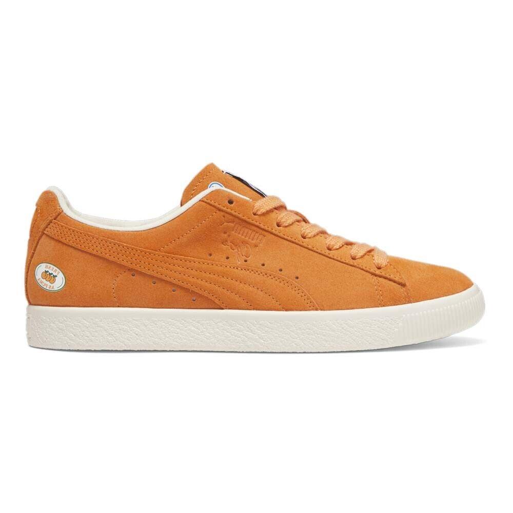 Puma Clyde Atl Lace Up Mens Orange Sneakers Casual Shoes 39308401 - Orange