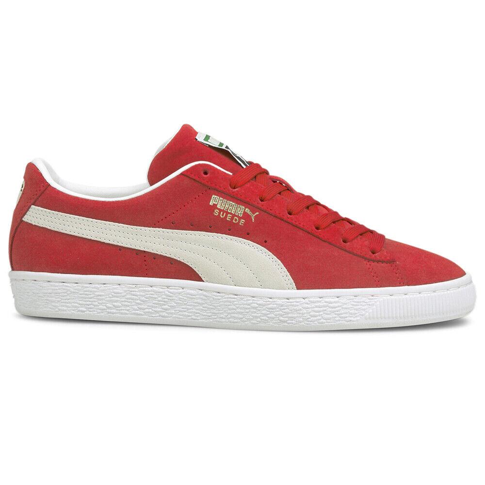 Puma Suede Classic Xxi Lace Up Mens Red Sneakers Casual Shoes 37491502 - Red