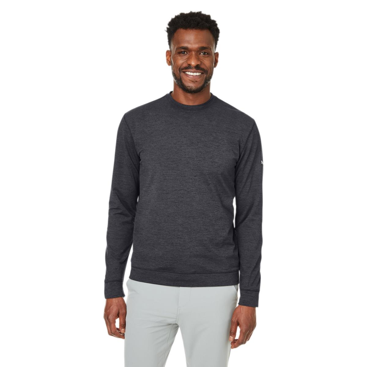 Puma Golf 531279 Men`s Cloudspun Crewneck Sweatshirt PUMA BLACK HTHR