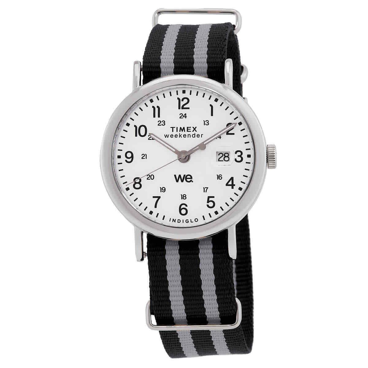 Timex Weekender Quartz White Dial Watch TW2W86300VQ