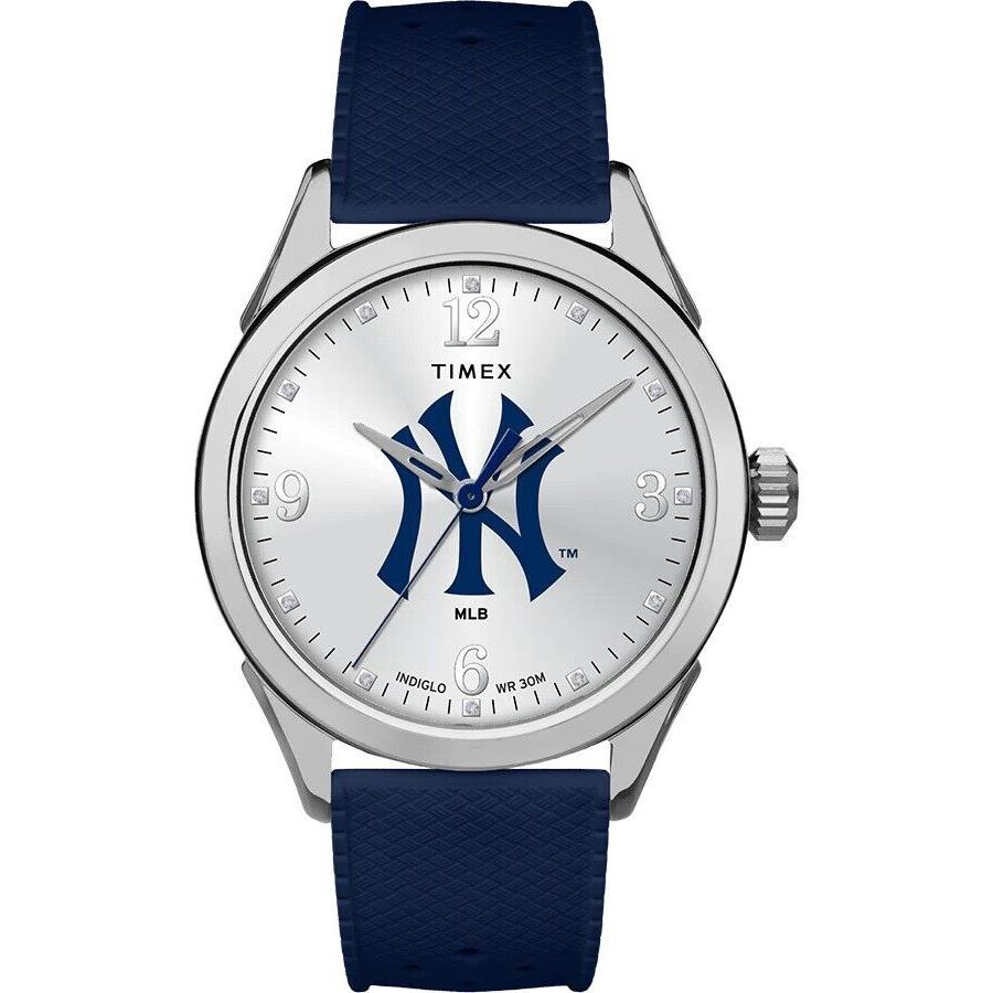 Timex Tribute Mlb Athena Navy York Yankees Mens Watch Twzbyanwg