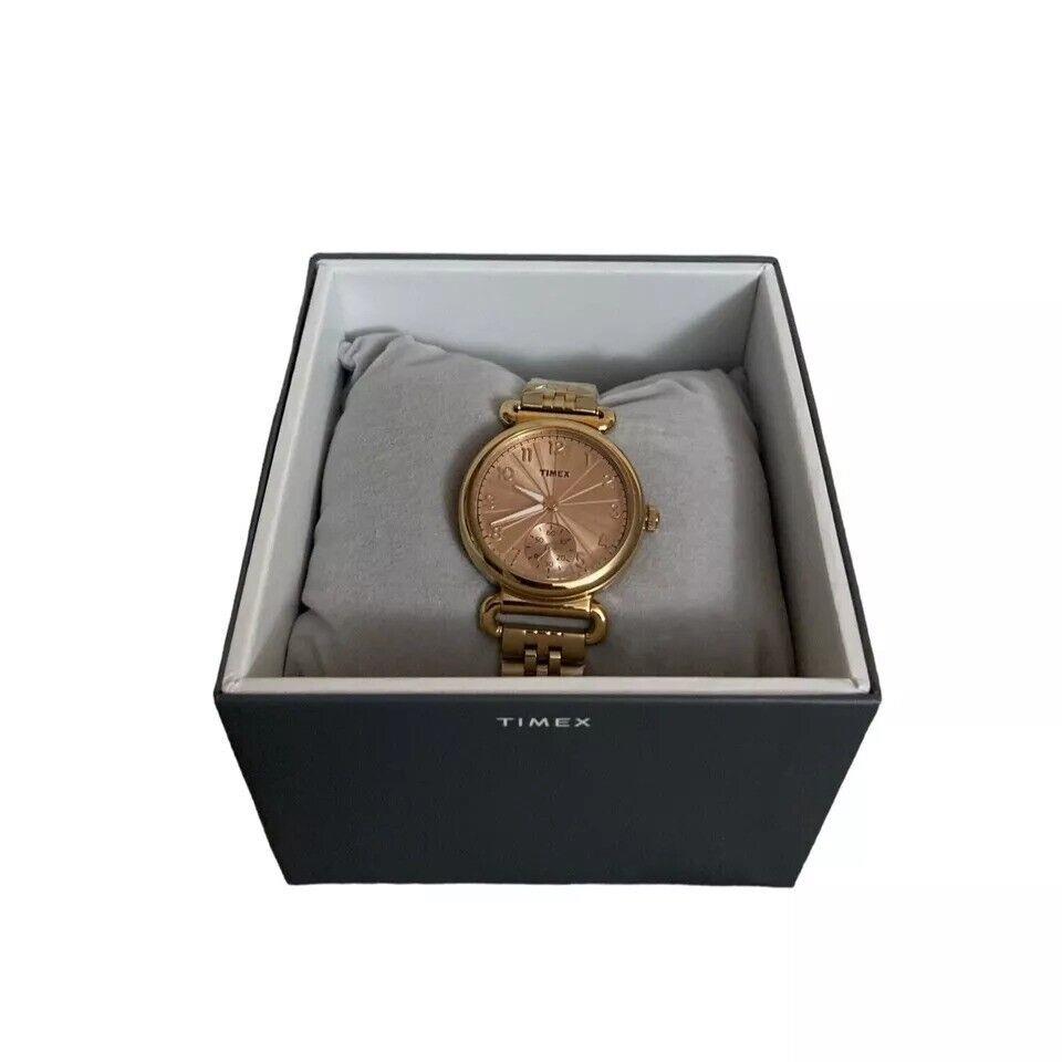 Timex TW2T88500VQ Model 23 Women`s 38mm Rose Gold S/steel Watch - Dial: Rose Gold, Bezel: Rose Gold