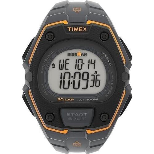 Timex TW5M48500 Men`s Watch Digital Display Orange/black Nylon Band