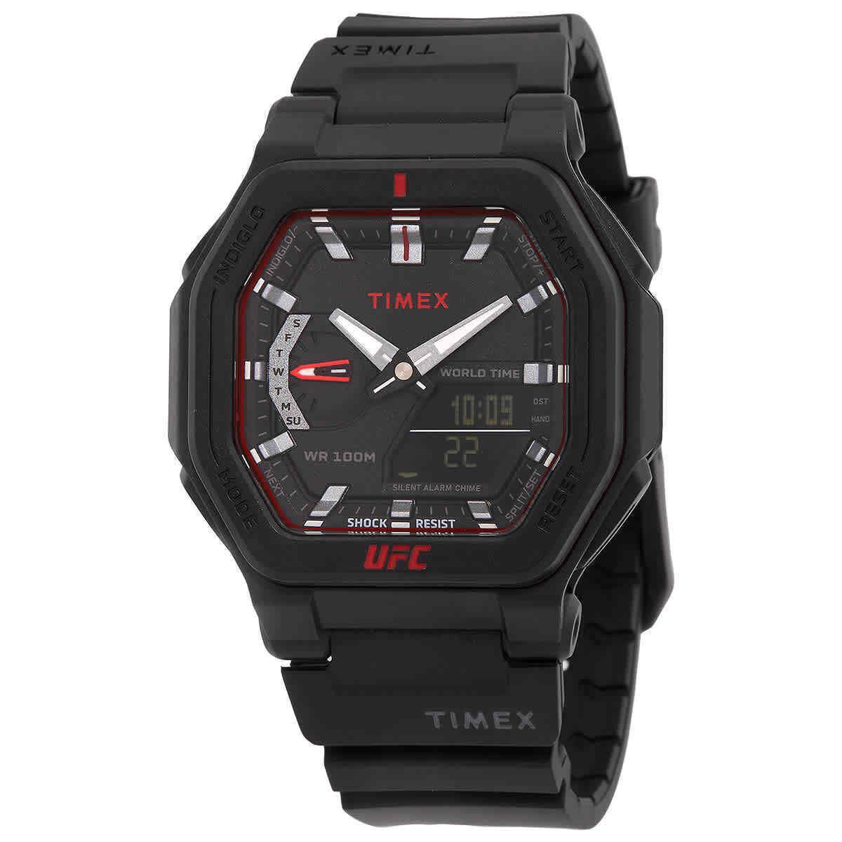 Timex Ufc Colossus Analog-digital Alarm World Time Quartz Men`s Watch TW2V55200