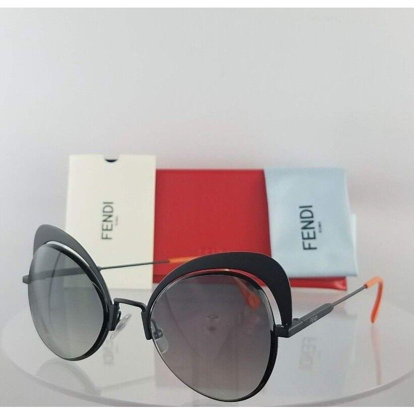 Fendi FF 0247/S Sunglasses 8079O Black Orange Frame M0247S