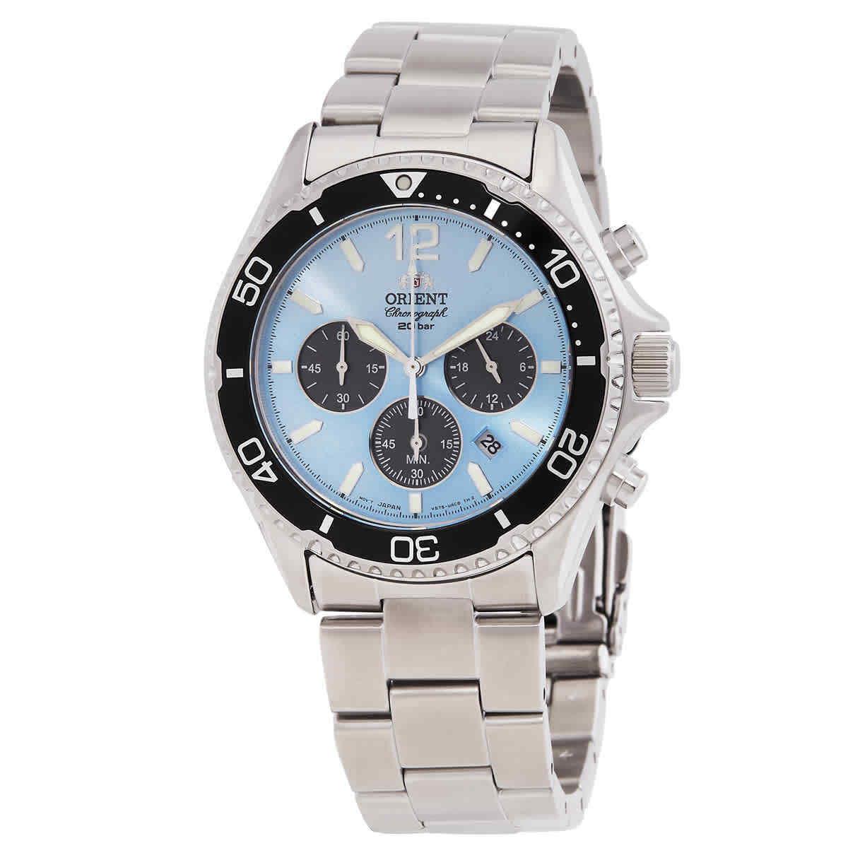 Orient Sports Solar Powered Chronograph Men`s Watch RA-TX0206L