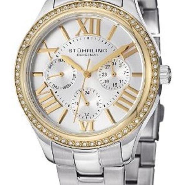 Stuhrling Womens 391LS04 2 Tone Bracelet Watch /