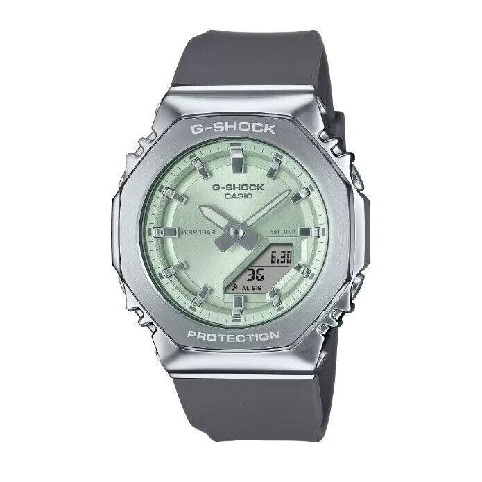 G-shock Analog-digital Metal Bezel Green Dial Women`s Watch GMS2110-3A by Casio