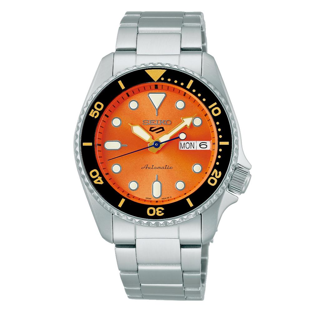 Seiko 5 Automatic Sport 38mm Men`s Watch Stainless Steel Day-date Lumibrite