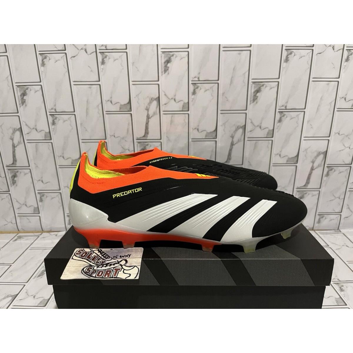 Adidas Predator Elite Laceless FG Soccer Cleats Red Black Energy Pack IE1805 Men