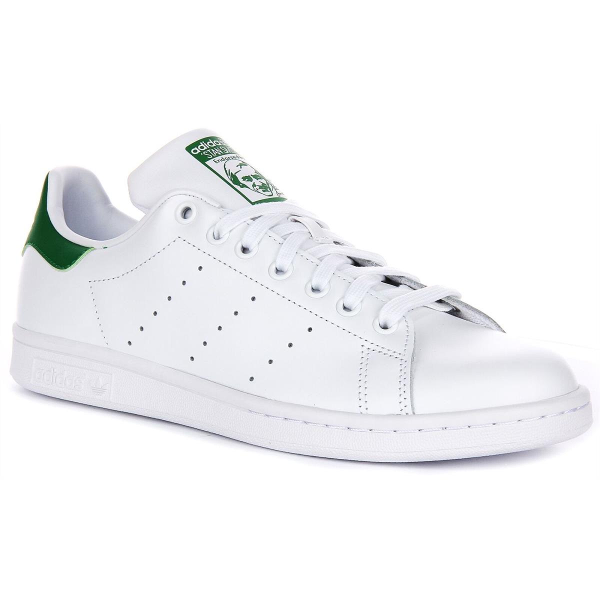 Adidas Stan Smith Tennis Stars Clean Cut Mens Sneakers White Green US 7.5 - 12.5 - WHITE GREEN