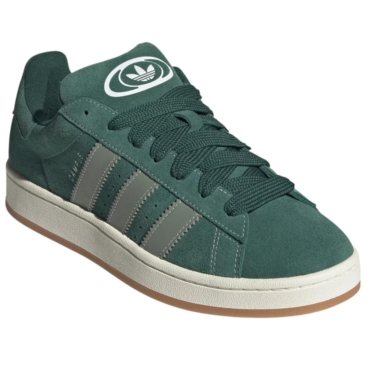 Mens Adidas Campus 00S Green Silver Green Off White Suede Shoes - Green