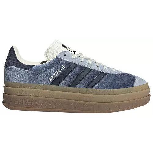 Adidas Gazelle Bold Platform Sneaker Womens Aurora Ink Blue Velvet S 6-10 - Multicolor