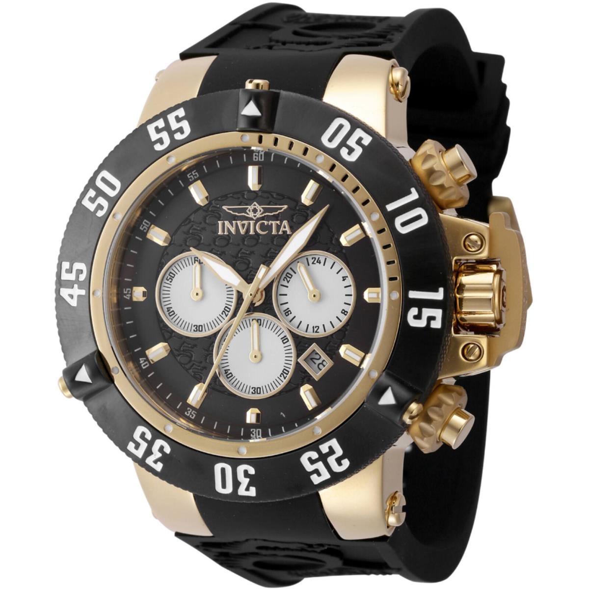 Invicta Men`s Watch Subaqua Noma Viii Chronograph Black Silicone Strap 47330