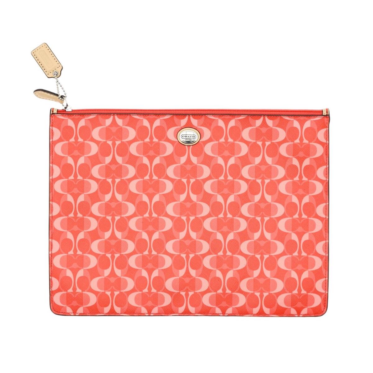 Coach L133424 Bright Coral Travel Bag Size 11.75x8.5