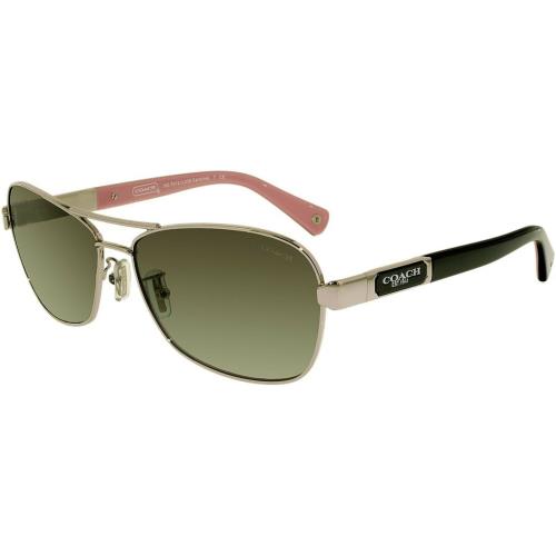 Coach Sunglasses - Caroline / Frame: Silver Lens: Grey Gradient 0HC7012