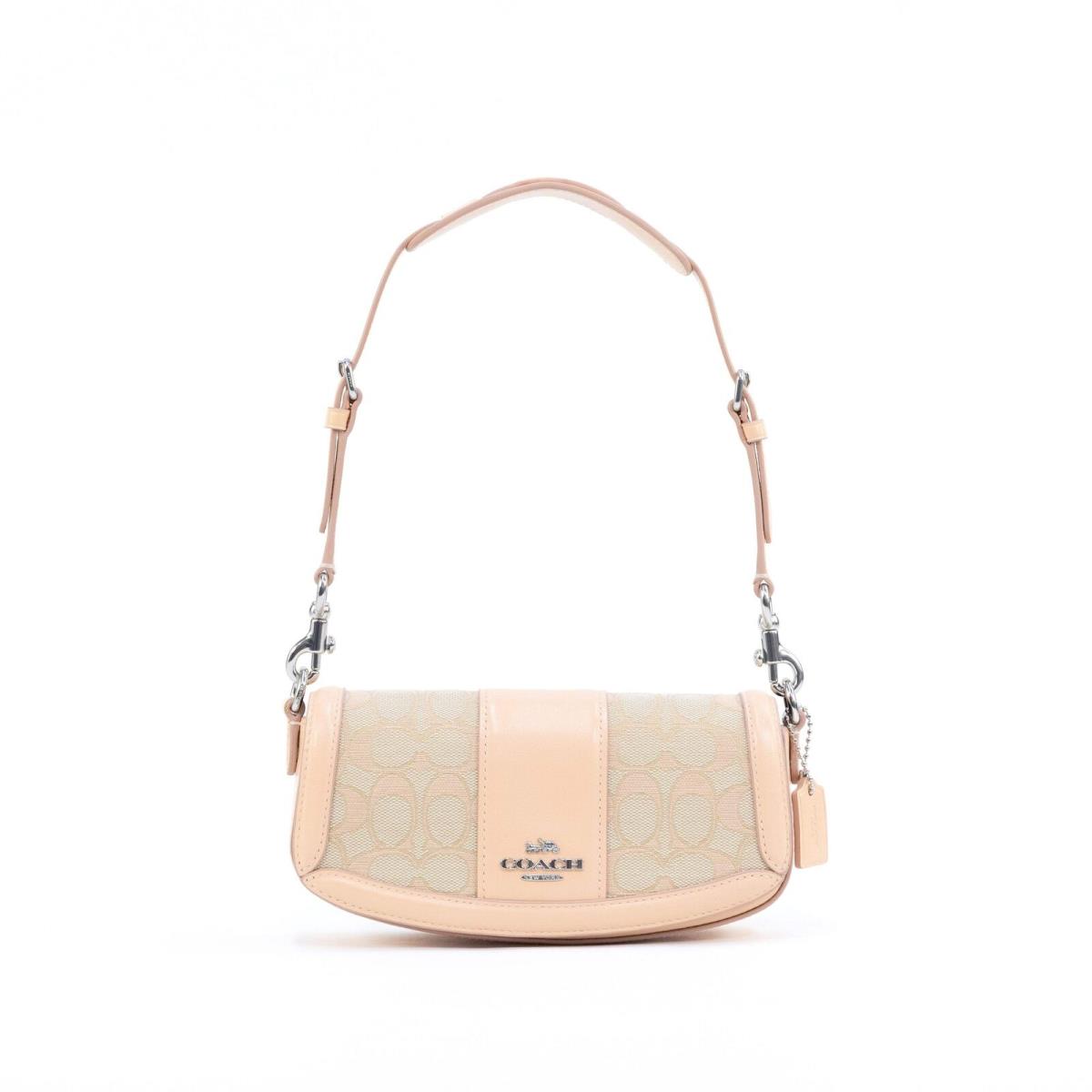 Coach Andrea Small Shoulder Bag In Signature Jacquard - Faded Blush