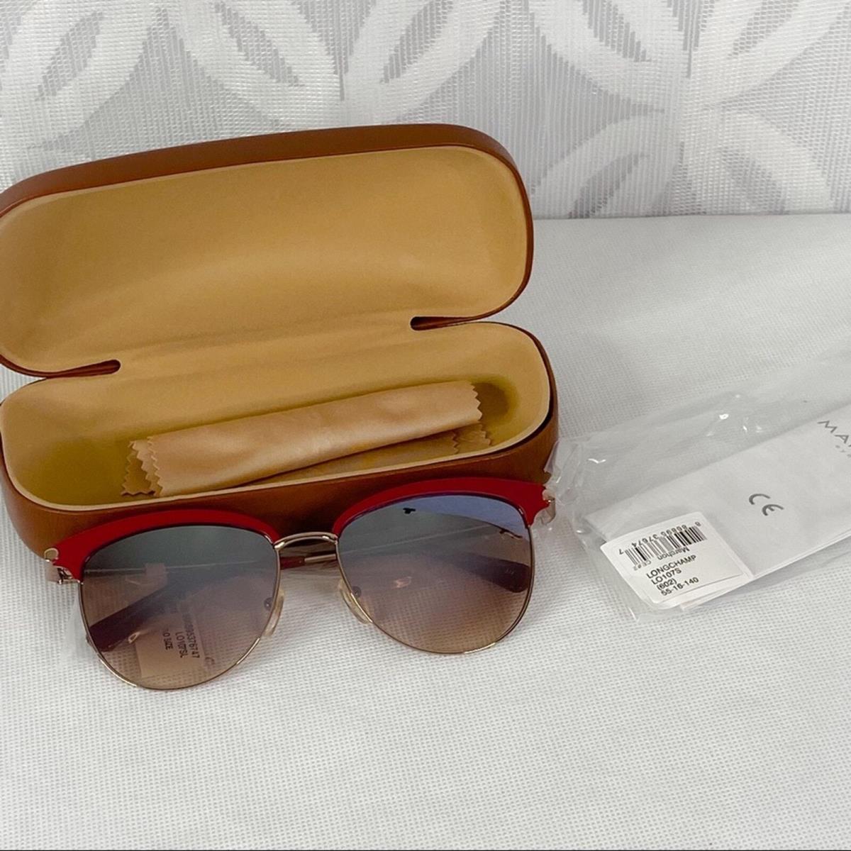 Longchamp Heritage Stripes 55mm Cat Eye Sunglasses