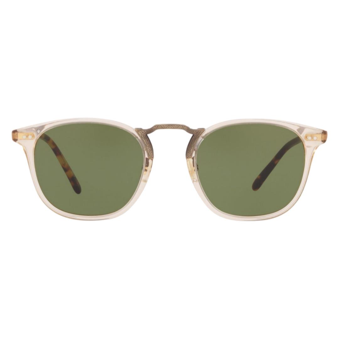 Oliver Peoples Designer Sunglasses Roone Buff Green Lens OV5392S-162652 - Frame: Buff, Lens: Green