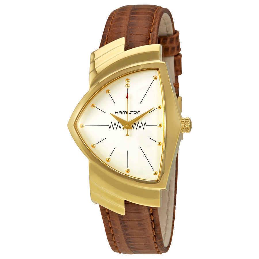 Ventura Asymmetric White Dial Men`s Watch H24301511 by Hamilton