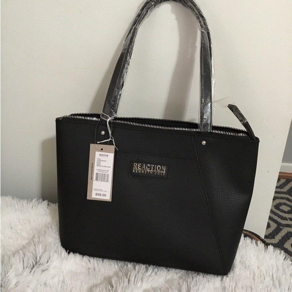 Kenneth Cole Reaction Premstar Double Handle Tote Black